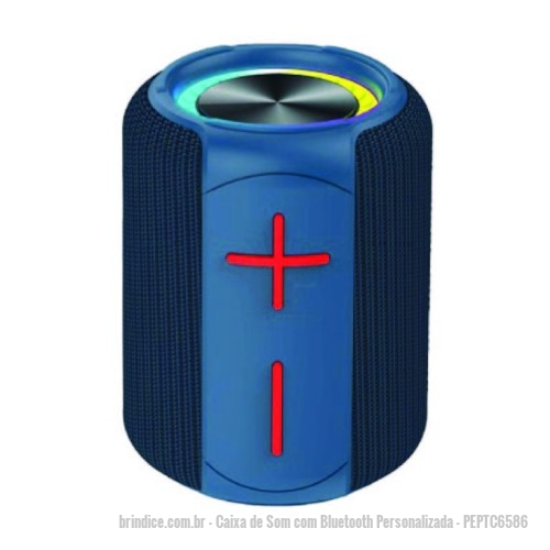 Caixa de Som com Bluetooth personalizada - Caixa de Som com Bluetooth Personalizada - PEPTC6586 - Caixa de som Bluetooth Personalizada - 164401 - Portal de Brindes Personalizados | Guia Bríndice 38 Anos - Caixa de Som com Bluetooth