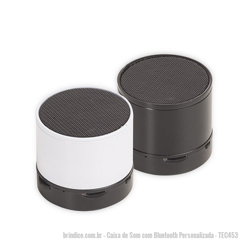 Caixa de Som com Bluetooth personalizada - Caixa de Som com Bluetooth Personalizada - TEC453 - Caixa de Som Bluetooth e Rádio FM - 166812 - Portal de Brindes Personalizados | Guia Bríndice 38 Anos - Caixa de Som com Bluetooth