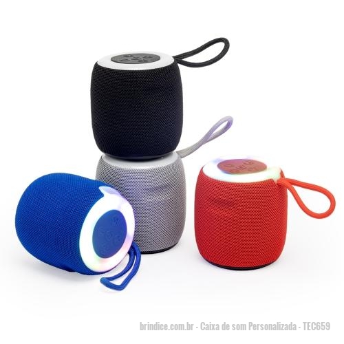 Caixa de som personalizada - Caixa de som Personalizada - TEC659 - Caixa de Som Personalizada - 172246 - Portal de Brindes Personalizados | Guia Bríndice 38 Anos - Caixa de som
