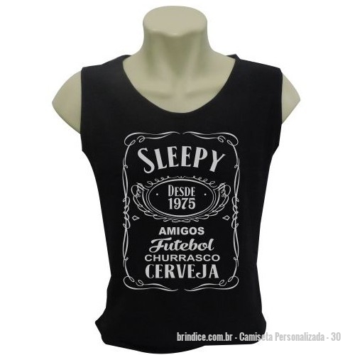 Camiseta personalizada - Camiseta Personalizada - 30 - Camiseta Regata (Aplicação em Silk) - 90180 - Portal de Brindes Personalizados | Guia Bríndice 38 Anos - Camiseta