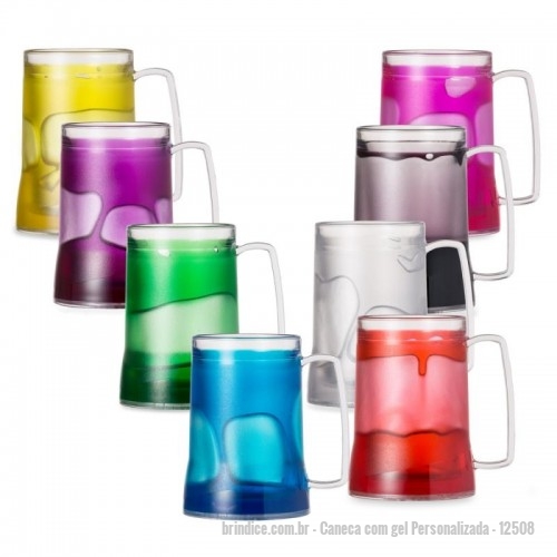 Caneca com gel personalizada - Caneca com gel Personalizada - 12508 - Caneca acrílica 400ml com gel térmico, congelar apenas de boca para baixo no máximo 48hs a cada congelamento. - 138881 - Portal de Brindes Personalizados | Guia Bríndice 38 Anos - Caneca com gel