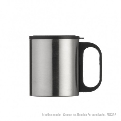 Caneca de Alumínio personalizada - Caneca de Alumínio Personalizada - PB7392 - Caneca de inox 180ml personalizada - 150556 - Portal de Brindes Personalizados | Guia Bríndice 38 Anos - Caneca de Alumínio