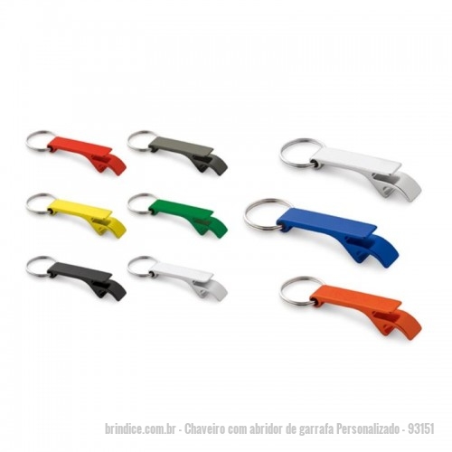 Chaveiro com abridor de garrafa personalizado - Chaveiro com abridor de garrafa Personalizado - 93151 - Chaveiro de Alumínio com abridor de garrafas - 109225 - Portal de Brindes Personalizados | Guia Bríndice 38 Anos - Chaveiro com abridor de garrafa
