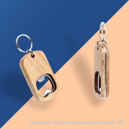 Chaveiro com abridor de garrafa personalizado - Chaveiro com abridor de garrafa Personalizado - 6003 - Chaveiro abridor de garrafas em madeira. - 173300 - Portal de Brindes Personalizados | Guia Bríndice 38 Anos - Chaveiro com abridor de garrafa
