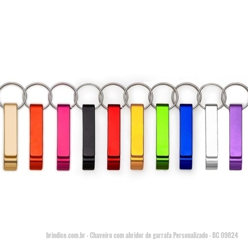 Chaveiro com abridor de garrafa personalizado - Chaveiro com abridor de garrafa Personalizado - BC 09824 - Chaveiro abridor de metal formato “pé de galinha”. - 173958 - Portal de Brindes Personalizados | Guia Bríndice 38 Anos - Chaveiro com abridor de garrafa