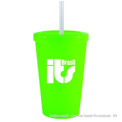 Copo com Canudo personalizado - Copo com Canudo Personalizado - 144 - Copo Cancun com tampa e canudo, 320mL, feito em Plástico Premium (PP), atóxico, resistente, acabamento impecável, cores vibrantes, pode ser levado ao microondas e máquina de lavar louça. Acompanha tampa e canudo. - 161898 - Portal de Brindes Personalizados | Guia Bríndice 38 Anos - Copo com Canudo