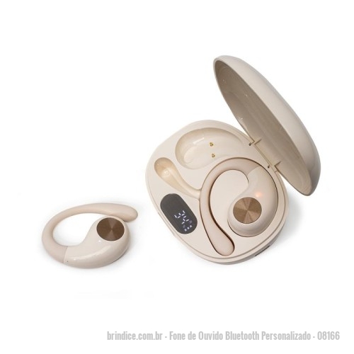 Fone de Ouvido Bluetooth personalizado - Fone de Ouvido Bluetooth Personalizado - 08166 - Fone de ouvido de esportivo. Com design ergonômico, ele se adapta perfeitamente sem precisar ser inserido no ouvido, proporcionando uma sensação mais leve e natural. À prova d’água, ele resiste ao suor, tornando-se o parceiro ideal para treinos ao ar livre. Com controles intuitivos, basta tocar duas vezes no lado esquerdo para avançar a música e três vezes para aumentar o volume; no lado direito, dois toques voltam a faixa e três toques reduzem o volume. Para alternar entre o Modo Música e o Modo Jogo, toque quatro vezes em qualquer lado – no Modo Jogo, a latência é reduzida e o Bluetooth otimizado. Acompanha case com carregamento e cabo tipo-C. - 175014 - Portal de Brindes Personalizados | Guia Bríndice 38 Anos - Fone de Ouvido Bluetooth