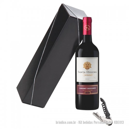 Kit bebidas personalizado - Kit bebidas Personalizado - KBE013 - Kit bebida acompanha 1 saca-rolhas de 2 estágios e 1 vinho de 750ml. Embalagem personalizada caixa cartonada promocional. - 149145 - Portal de Brindes Personalizados | Guia Bríndice 38 Anos - Kit bebidas