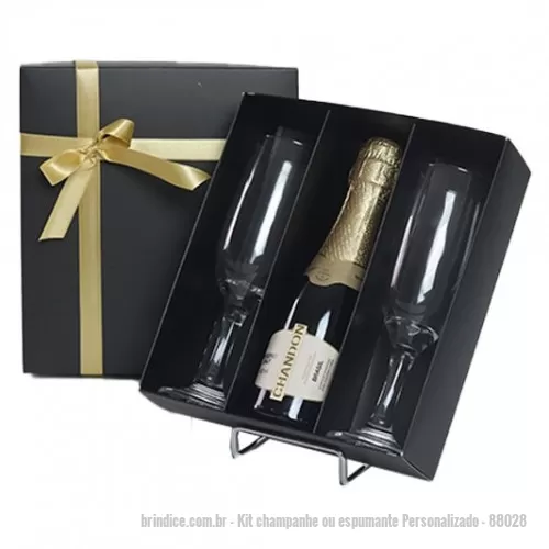 Kit champanhe ou espumante Personalizado 88028 - Brand Brindes