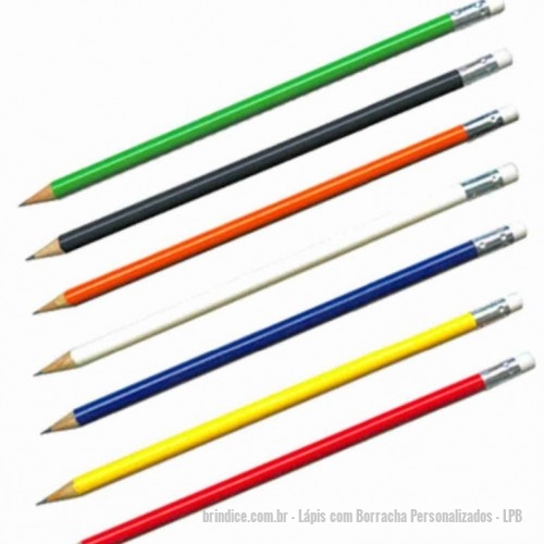 Lápis com Borracha personalizados - Lápis com Borracha Personalizados - LPB - lápis com borracha - 150200 - Portal de Brindes Personalizados | Guia Bríndice 38 Anos - Lápis com Borracha