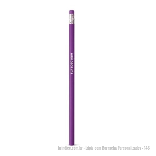 Lápis com Borracha personalizados - Lápis com Borracha Personalizados - 146 - Lápis com borracha Personalizado.  Lápis HB com borracha, uma escolha excelente para brindes corporativos. Este lápis é certificado segundo a portaria Inmetro nº423 de 8 de outubro de 2021, assegurando sua qualidade e conformidade. Com dimensões de ø7 x 190 mm, é um brinde perfeito para qualquer empresa que deseja oferecer um presente útil e sofisticado. Ideal para distribuição como brindes para empresa, este lápis HB é uma forma elegante de representar o seu compromisso com a excelência - 167542 - Portal de Brindes Personalizados | Guia Bríndice 38 Anos - Lápis com Borracha