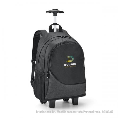 Mochila com carrinho personalizada - Mochila com carrinho Personalizada - 92183-CZ - MOCHILA C/ CARRINHO P/ NOTEBOOK ATÉ 15,6 POL - 154579 - Portal de Brindes Personalizados | Guia Bríndice 38 Anos - Mochila com carrinho