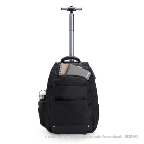 Mochila com carrinho personalizada - Mochila com carrinho Personalizada - BC01443 - Mochila 27 Litros com Rodinhas - 169805 - Portal de Brindes Personalizados | Guia Bríndice 38 Anos - Mochila com carrinho