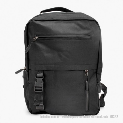 Mochila para notebook personalizada - Mochila para notebook Personalizada - 01352 - Mochila de nylon 23 Litros com 3 compartimentos, sendo o principal com bolso para notebook 15,6. Com divisórias internas para acessórios, a mochila possui bolso lateral, suporte externo USB e alça para encaixe em malas e viagens. - 155644 - Portal de Brindes Personalizados | Guia Bríndice 38 Anos - Mochila para notebook