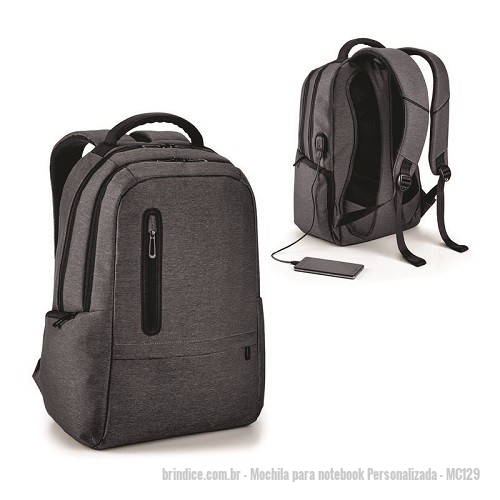 Mochila para notebook personalizada - Mochila para notebook Personalizada - MC129 - Mochila para Notebook 17 Polegadas - 166891 - Portal de Brindes Personalizados | Guia Bríndice 38 Anos - Mochila para notebook