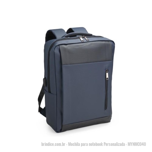 Mochila para notebook personalizada - Mochila para notebook Personalizada - MYNMC040 - Proteção, segurança e praticidade em um só modelo! Esta mochila de 22 litros é confeccionada em poliuretano impermeável, garantindo resistência e proteção extra contra chuva e respingos. Seu compartimento principal inclui um espaço acolchoado para notebook de até 17 polegadas, enquanto o cadeado numérico TSA adiciona uma camada extra de segurança, tornando-a uma opção antifurto ideal para o dia a dia. Conta ainda com dois bolsos laterais para itens de fácil acesso e adaptador USB para carregar dispositivos com mais praticidade. O transporte é confortável e respirável, graças à alça de mão e às alças para as costas com revestimento espumado. - 173115 - Portal de Brindes Personalizados | Guia Bríndice 38 Anos - Mochila para notebook