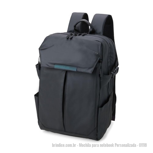 Mochila para notebook personalizada - Mochila para notebook Personalizada - 01118 - Mochila de 30 Litros confeccionada em couro sintético resistente à água.Contém três compartimentos, sendo um deles exclusivo para acomodar capacete de bicicleta e outro para notebook de 15,6" com revestimento aveludado. - 173691 - Portal de Brindes Personalizados | Guia Bríndice 38 Anos - Mochila para notebook