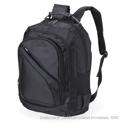 Mochila para notebook personalizada - Mochila para notebook Personalizada - 02067 - Mochila de nylon 30 litros com quatro compartimentos, sendo o principal com bolso para notebook 15,6. A mochila possui bolsos laterais em malha, duas alças de mãos e área costada com revestimento espumado. - 173709 - Portal de Brindes Personalizados | Guia Bríndice 38 Anos - Mochila para notebook