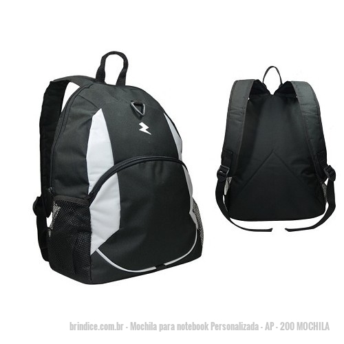 Mochila para notebook personalizada - Mochila para notebook Personalizada - AP - 200 MOCHILA - Mochila 1 compartimento - bolsos laterais em tela - bolso frontal com zíper - alça de mão em fita CA 25mm - costas e alças de ombro com espuma Pack - porta notebook opcional - terminais reforçados com costura travete medidas: 35cm comp x 46cm alt x 12cm larg - 84562 - Portal de Brindes Personalizados | Guia Bríndice 38 Anos - Mochila para notebook