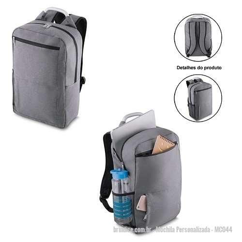 Mochila personalizada - Mochila Personalizada - MC044 - Mochila para Notebook 15.6 Polegadas - 166808 - Portal de Brindes Personalizados | Guia Bríndice 38 Anos - Mochila