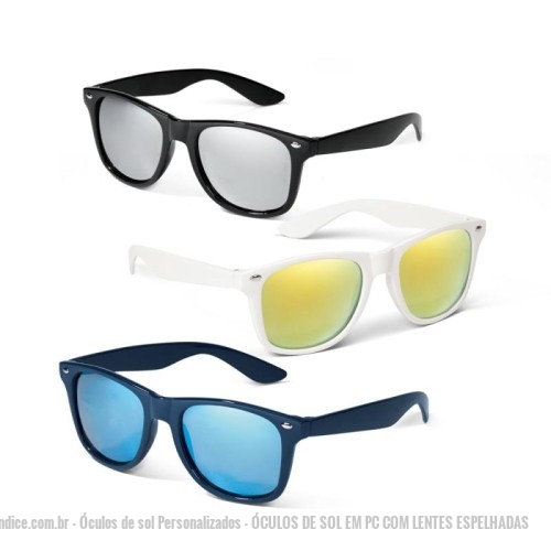 Óculos de sol personalizados - Óculos de sol Personalizados - ÓCULOS DE SOL EM PC COM LENTES ESPELHADAS - Óculos de sol em PC com lentes espelhadas - 173647 - Portal de Brindes Personalizados | Guia Bríndice 38 Anos - Óculos de sol