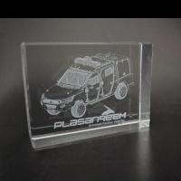 Placa comemorativa de cristal ou vidro