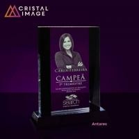 Placa comemorativa de cristal ou vidro