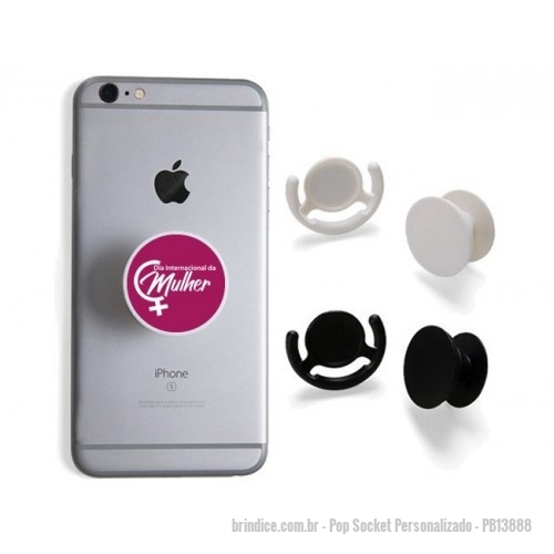 Pop Socket personalizado - Pop Socket Personalizado - PB13888 - Pop socket personalizado em uv digital sem limite de cores. - 152586 - Portal de Brindes Personalizados | Guia Bríndice 38 Anos - Pop Socket