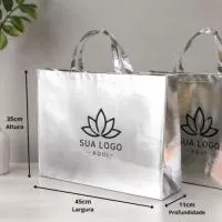 Sacola de TNT metalizado Personalizada