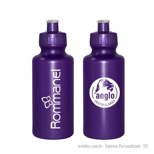 Squeeze personalizado - Squeeze Personalizado - 113 - Squeeze de PE resistente e flexível, tampa rosqueável em PP e bico em PVC cristal. Acabamento e vedação impecável. Capacidade de 550ml - 175136 - Portal de Brindes Personalizados | Guia Bríndice 38 Anos - Squeeze